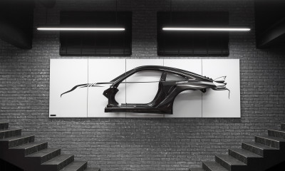  Porsche 992 Stinger GTR Carbon Edition WALL ARTWORK from carbon and titanium