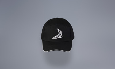 Black baseball cap with gray elements