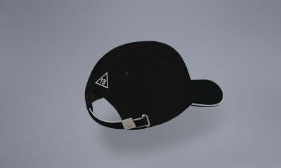 Black baseball cap with gray elements