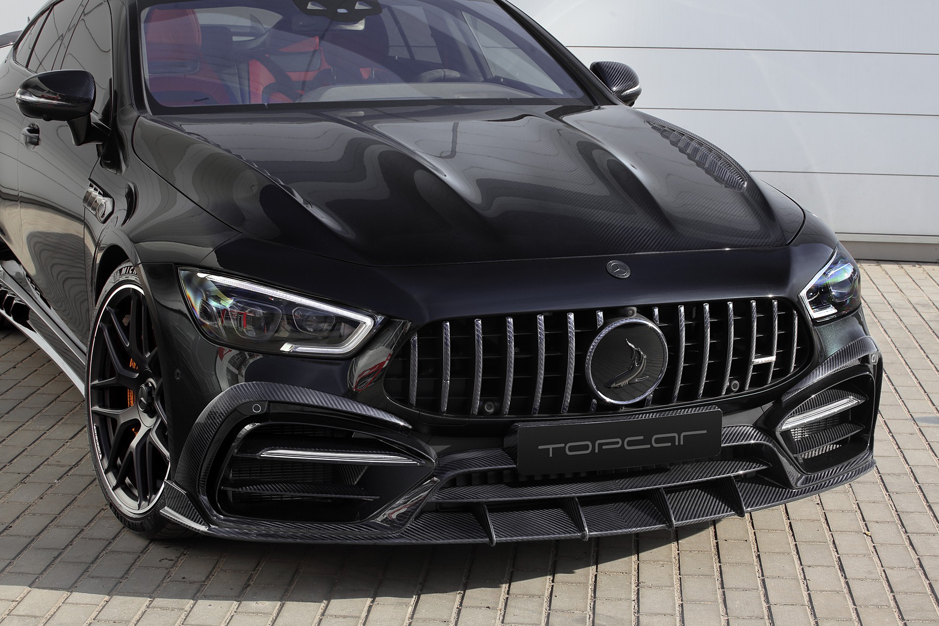 Mercedes-Benz AMG GT4-door with INFERNO carbon fiber aerodynamic package. /  TopCar