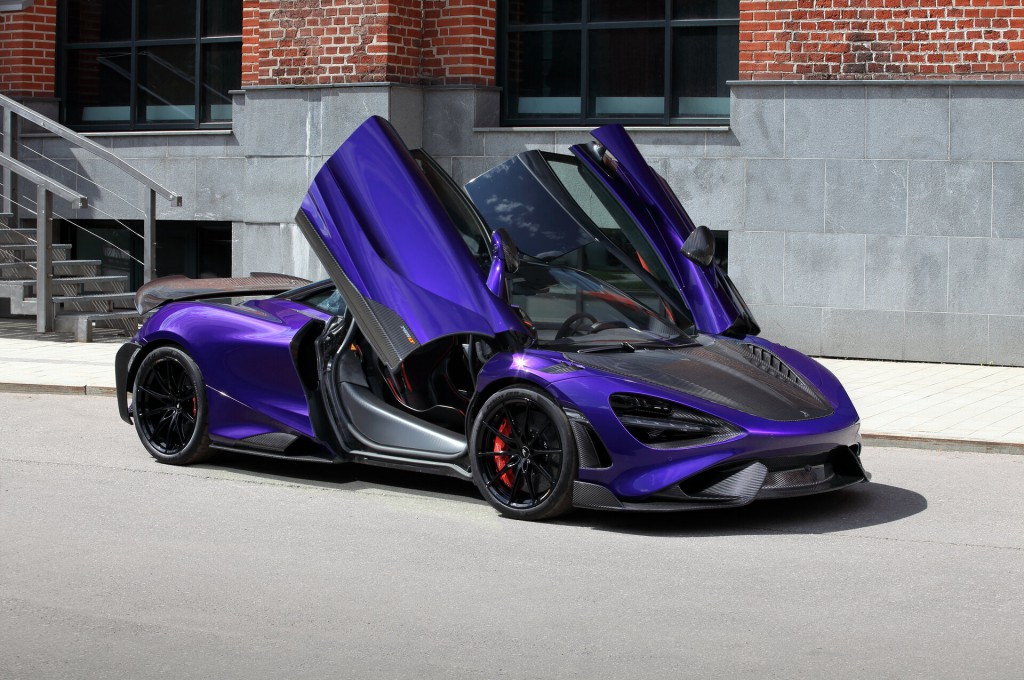Purple McLaren 765 LT with 4x4 twill carbon parts / TopCar